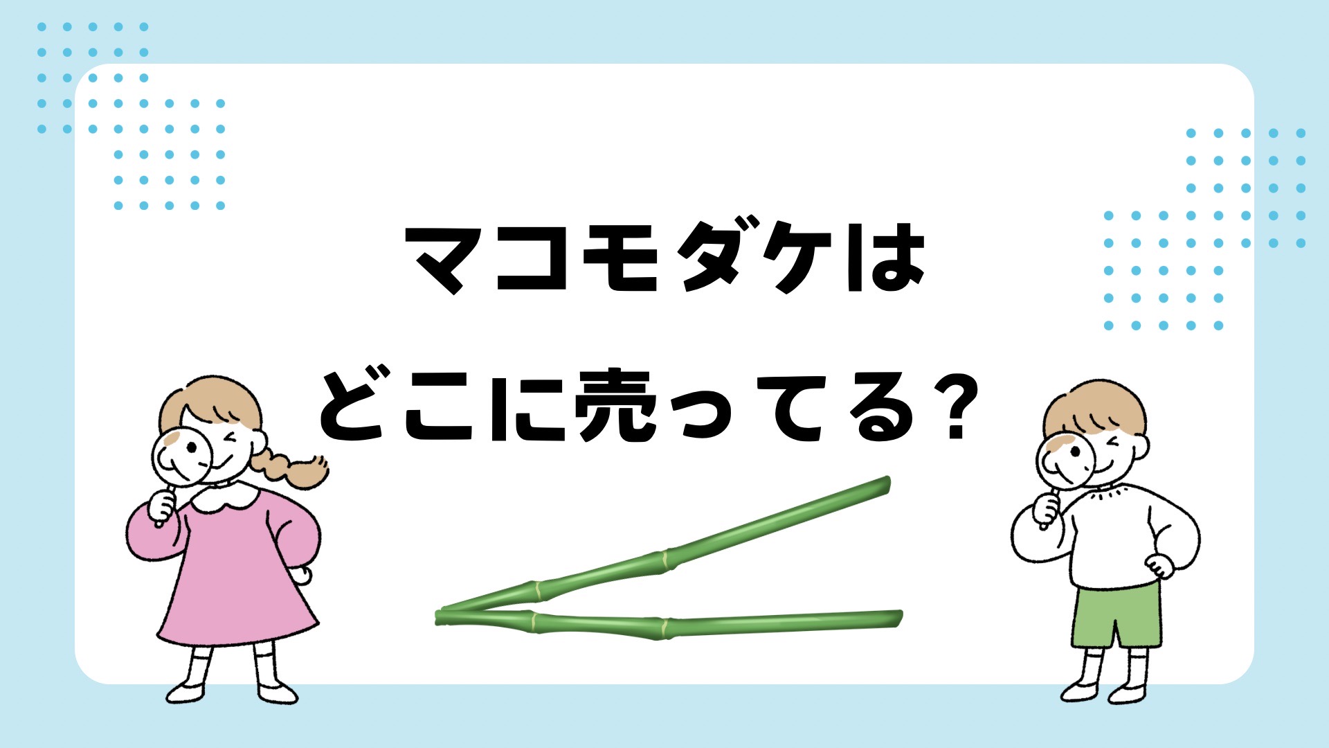 マコモダケはどこに売ってる？どこで買える？